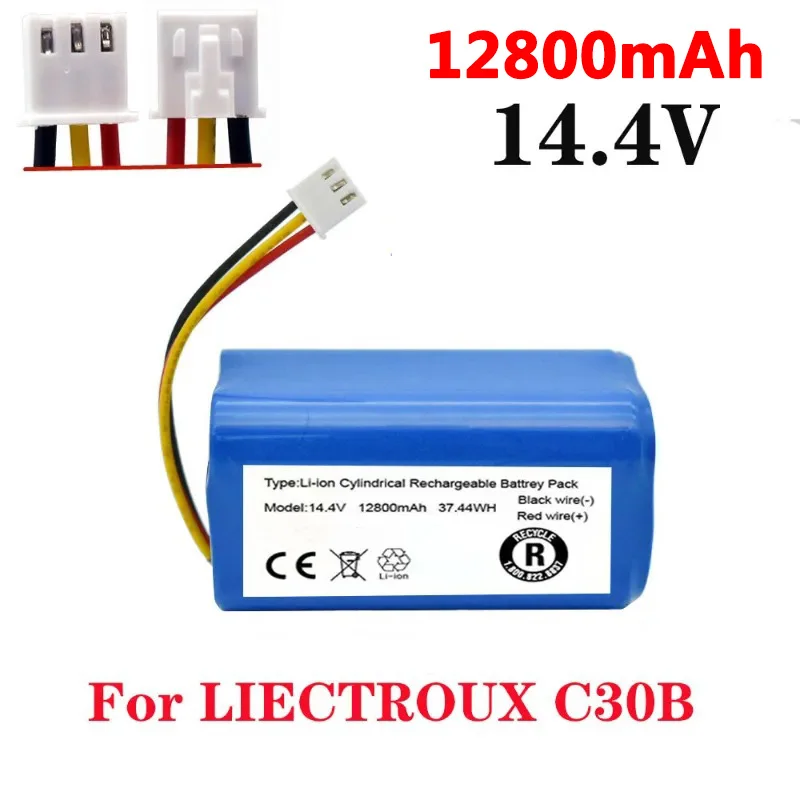 

100% Original 14.4V 12800mAh Battery Pack 18650 Rechargeable Lithium Battery for Lirctroux C30B Robot Vacuum Cleaner Battery