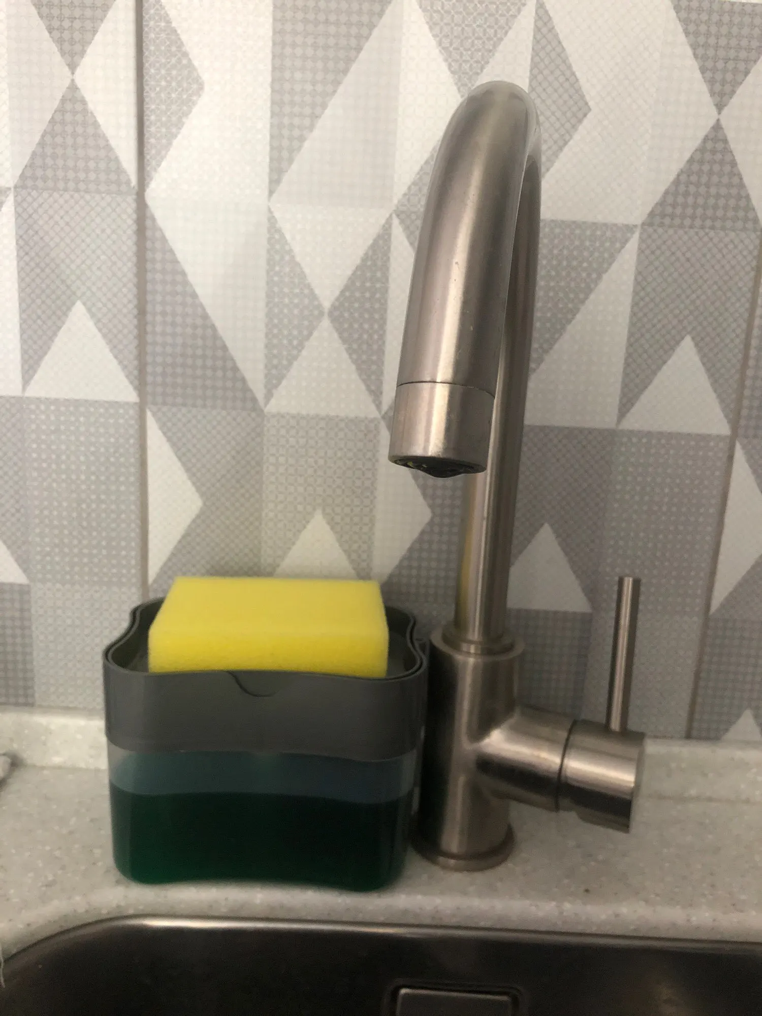 Liquid Soap Dispenser & Sponge Holder photo review