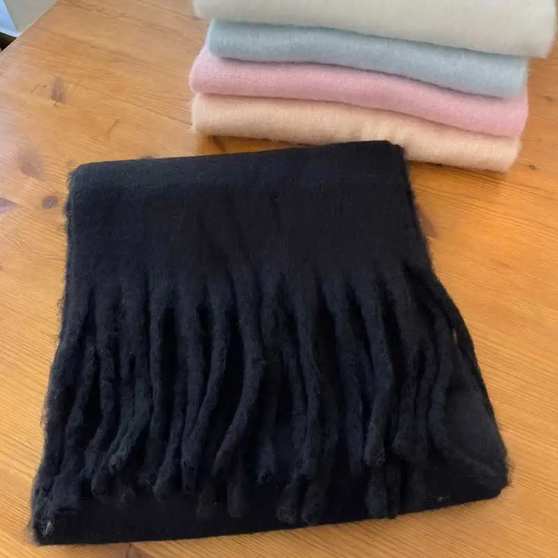 01. Muffler cotton candy muffler _ Black