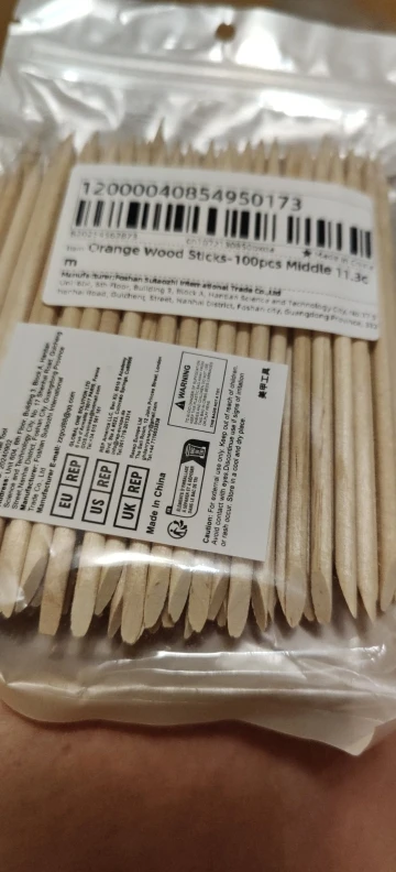 50/100pcs Nail Art Pusher Orange Wood Sticks Cuticle Pusher Remover Rhinestones Dotting Removal Manicure Pedicure Care Tools photo review
