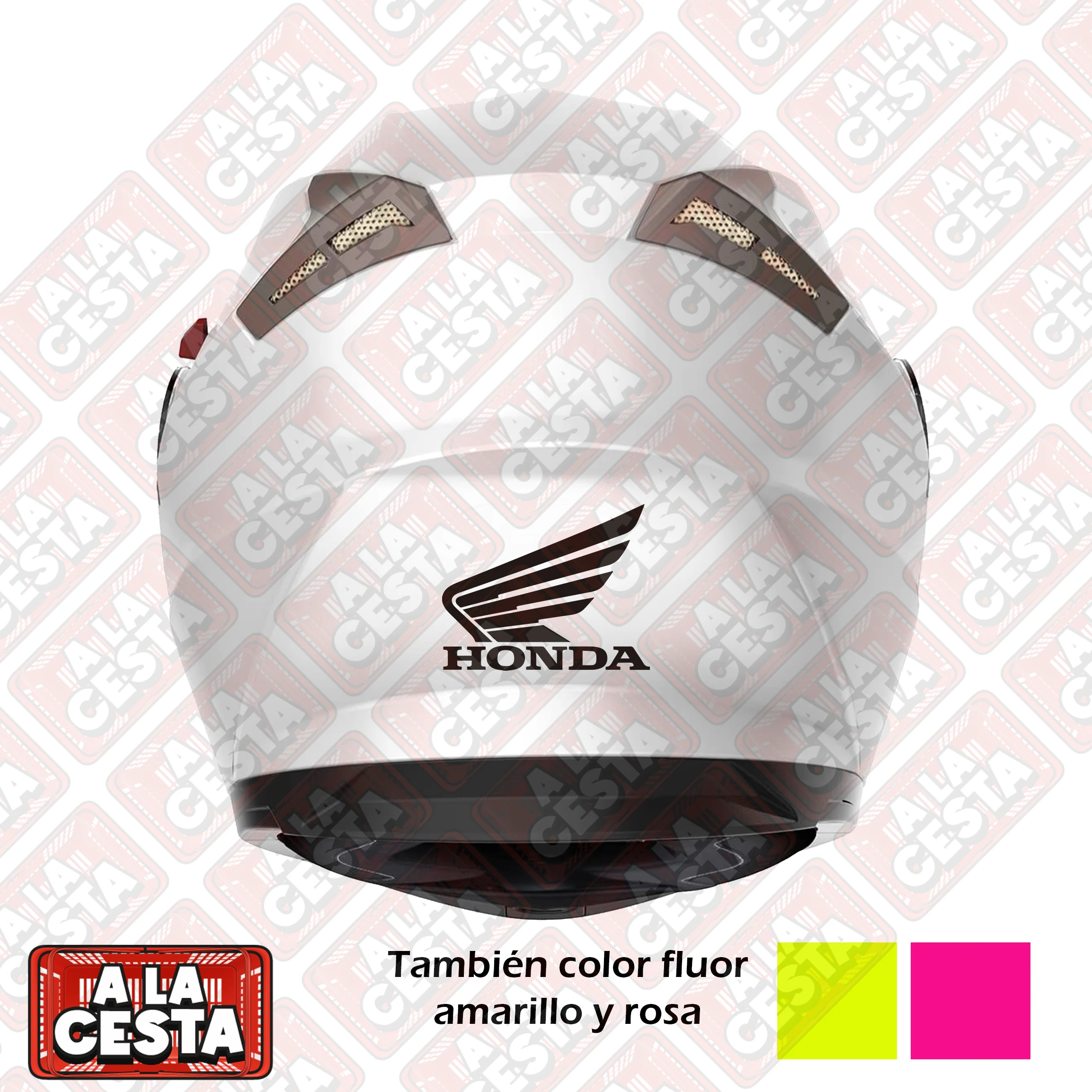 Confezione Set 2 Pezzi 2X1 Honda Fire Logo Adesivo Moto Adesivo Vinile Decorativo Personalizzato Biker Bici Da Corsa Casco Moto, Divertimento Original