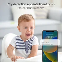 XIAOVV – moniteur vidéo pour bébé, 4MP, détection de pleurs, Vision nocturne polychrome, rotation à 360 degrés, audio bidirectionnel, WiFi, caméra intérieure pour bébé 4