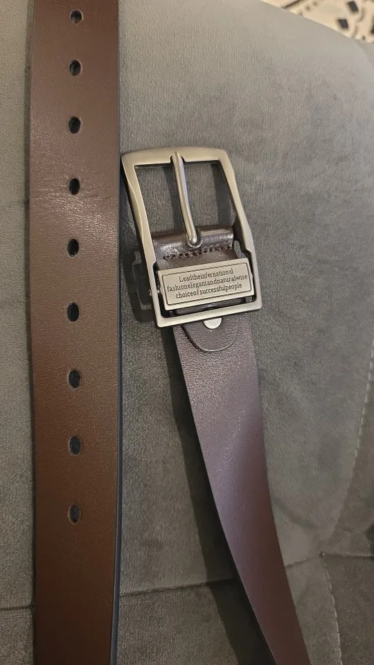 MIDNIGHT SOVEREIGN™ – Black Buckle Genuine Leather Belt photo review