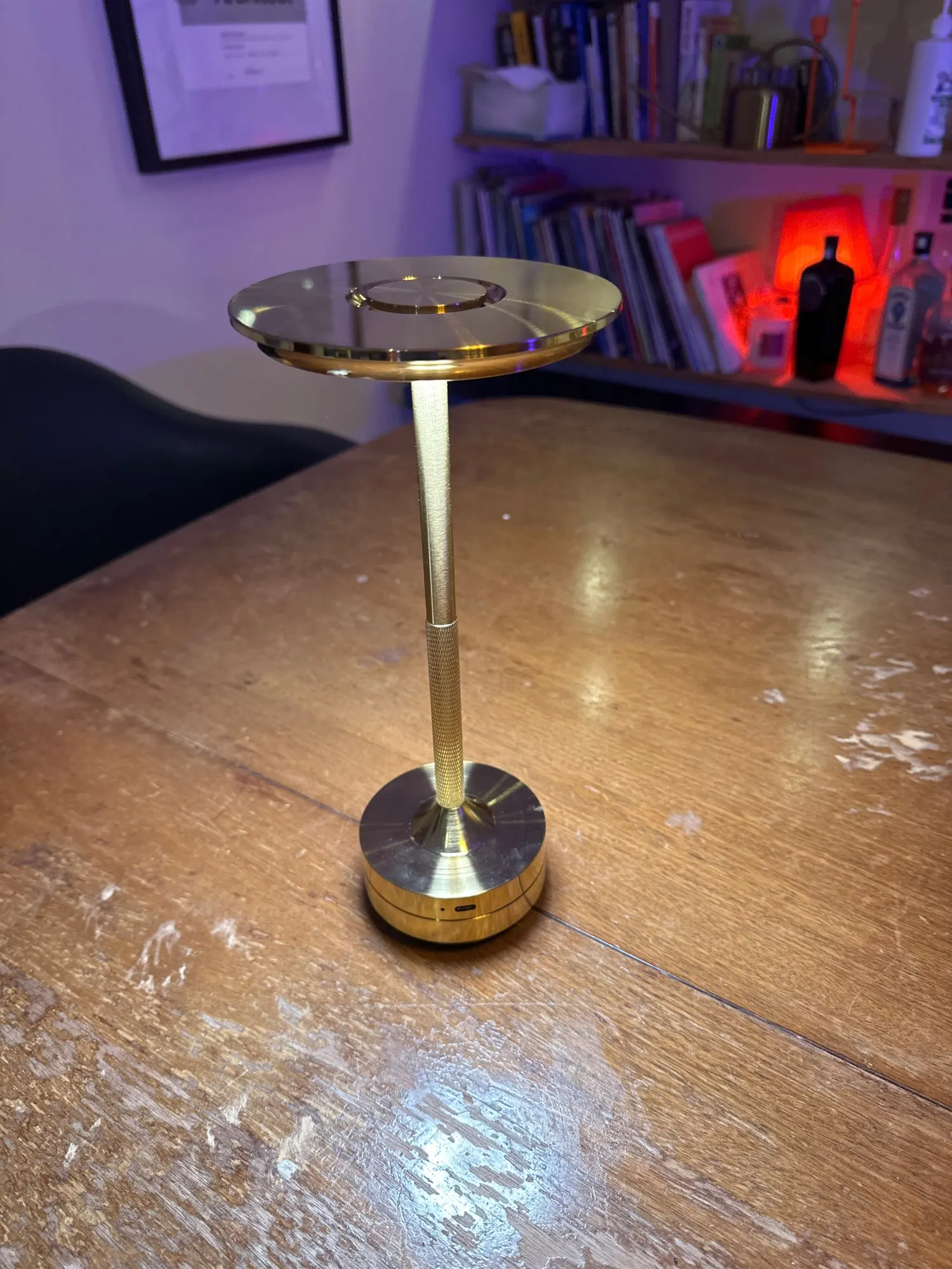 Metallic Cordless Table Lamp Dimmable & Rechargeable Waterproof Desk