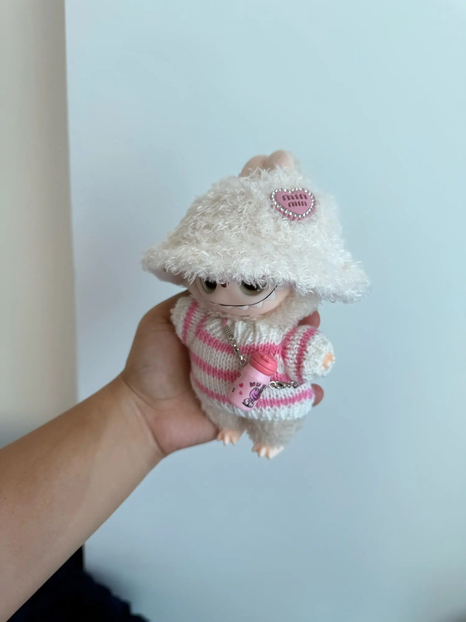 Labubu Doll Clothes: 15/17CM Idol Kpop Style Mini Plush Overalls Set photo review