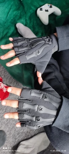 Riding Fingerless Gloves Non-slip Half Finger Gloves for Motorcycle Cycling photo review