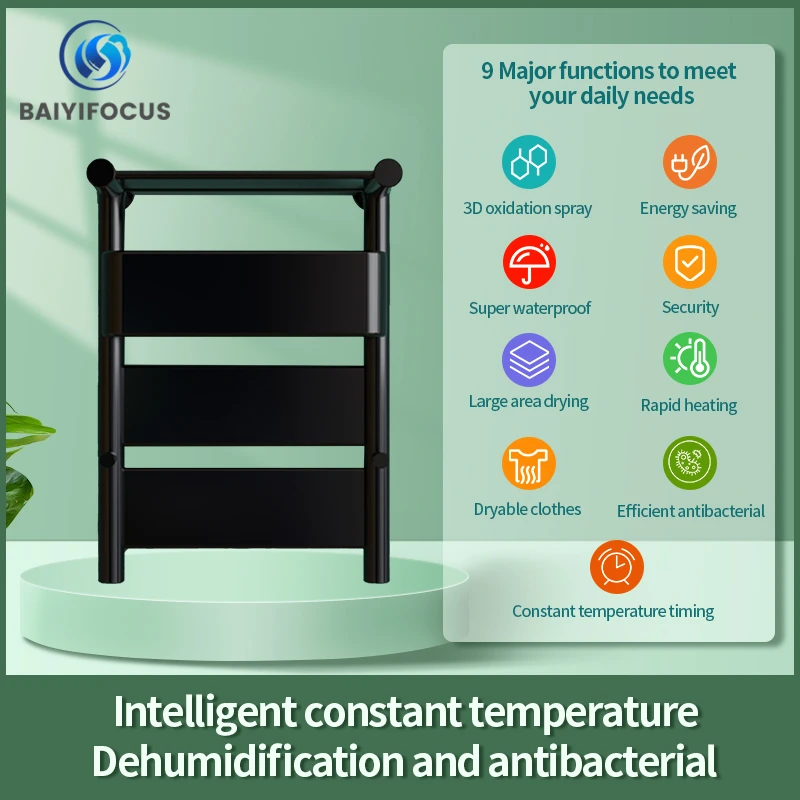 Smart Towel Dryer Temperature and Time Control Towel Rack, Smart Home