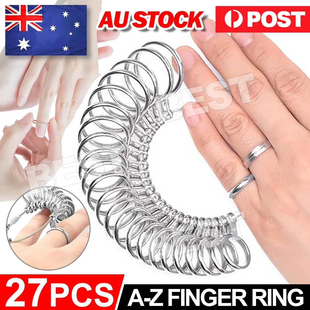 Australia A-Z Finger Ring Sizer Size Sizing Measure Measurement Gauge Tool Set