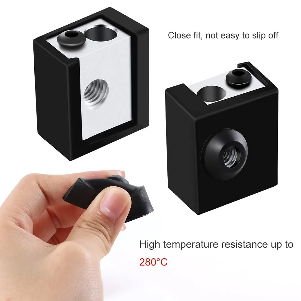 Creality Silikonsocke für 3D-Drucker Hotend, passend für Ender 3/3 Pro/3 V2, Ender 5/5 Plus/5 Pro und CR-10 Serie – Detail 2