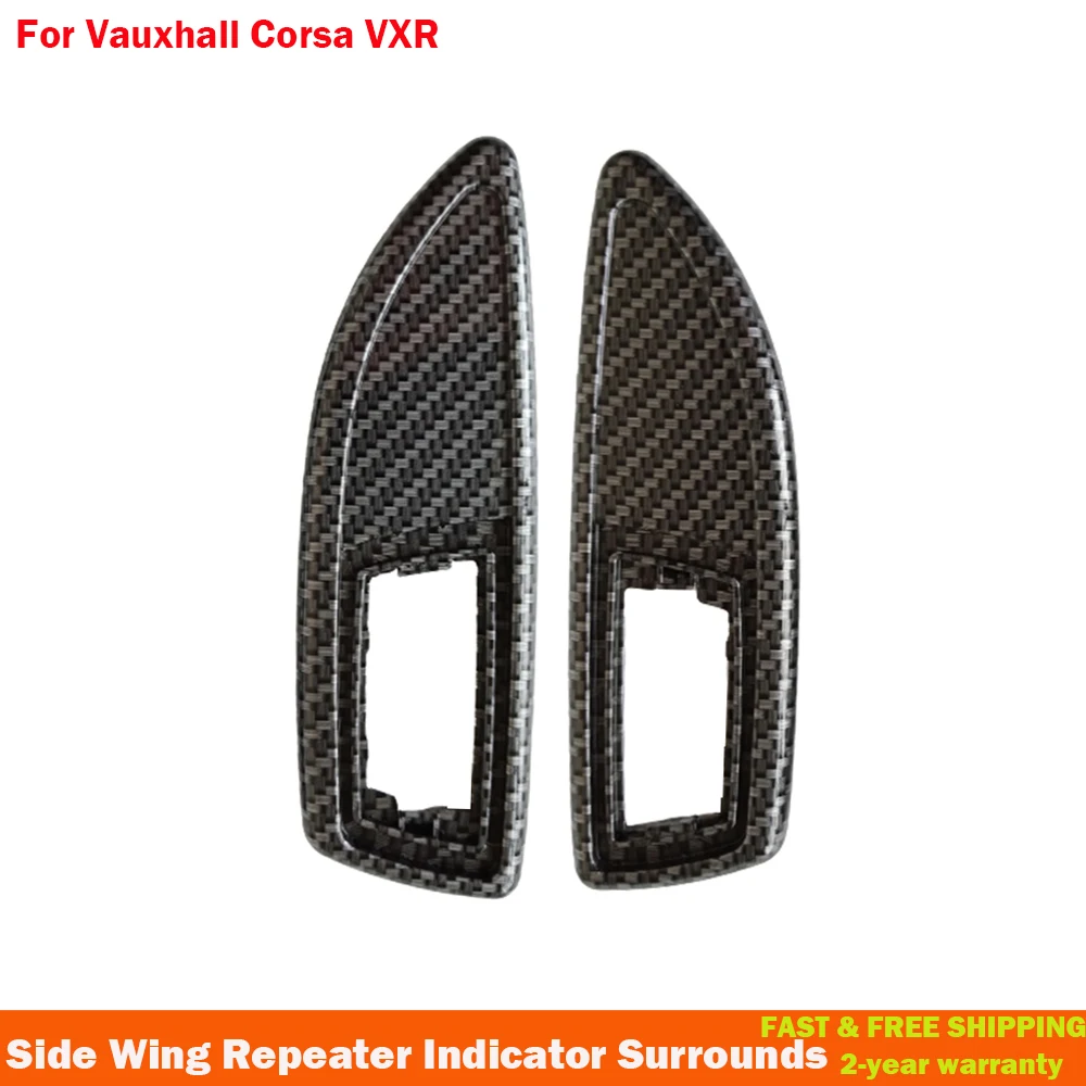 Per Vauxhall Corsa Vxr D Range 2006 + Car Exterior Decoration Effect Side Wing Repeater Indicator Circonda Gli Adesivi In Fibra Di Carbonio