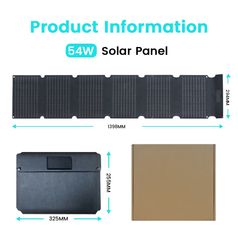 ETFE 21W 36W 54W Solar Panel 22% high efficiency photoelectric conversion effici