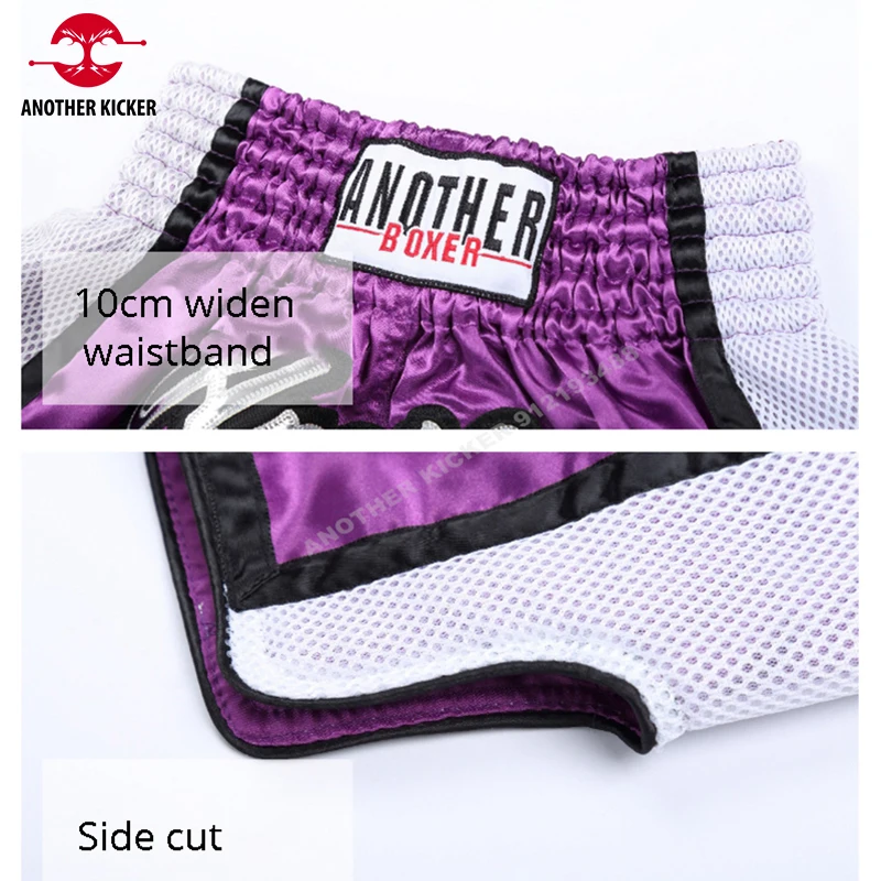 Kickboxing Shorts Kids Adult Muay Thai Shorts Men Breathable Free Fight Grappling Boxing Womens Martial Arts MMA Clothing