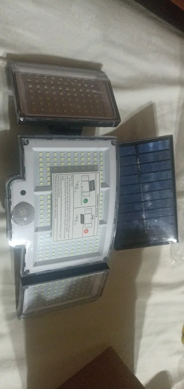 Solar Light Outdoor 328/348 LED Integrated Super Bright Motion Sensor Strong Power IP65 Waterproof 3 Working Modes Garden Wall photo review