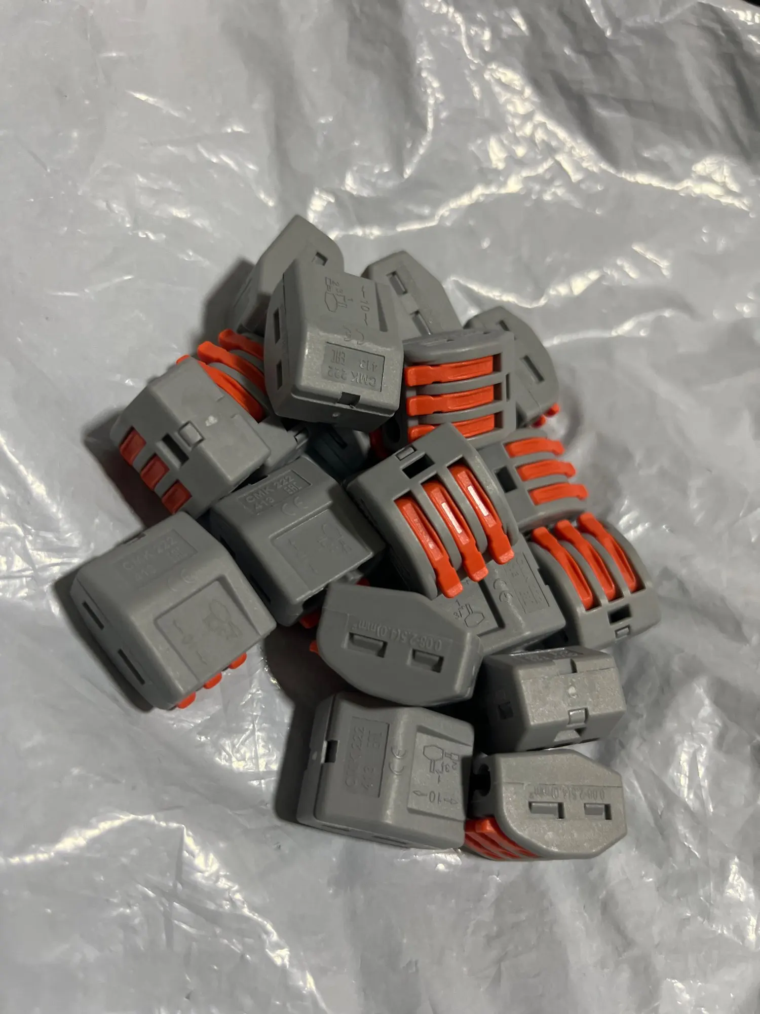 JINH 50 Pcs CMK 41 Lever Wire Quick Connectors 3 4 5 Ports Clamp Electrical Cable Home Terminal Block 0.08-4mm²/ 28-11AWG photo review