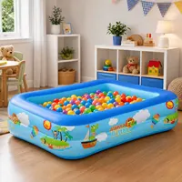 Piscine gonflable rectangulaire grande taille pour extérieur, piscine en PVC portable hors sol pour jardin, patio 5