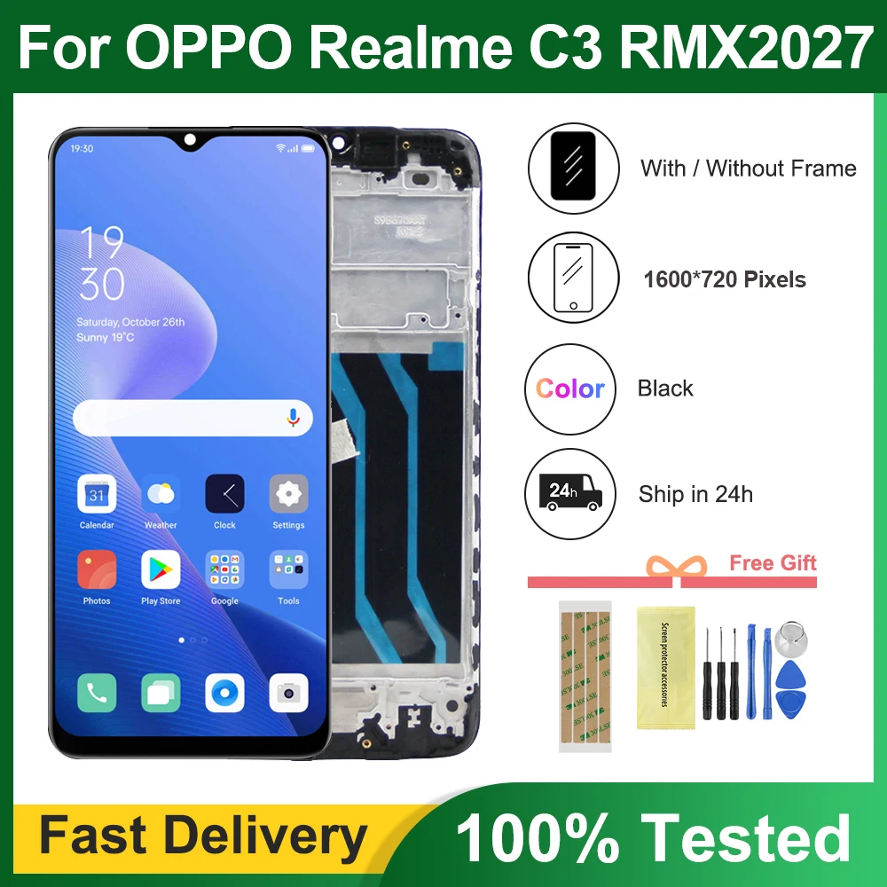 6.5'' Original LCD For Realme C3 RMX2027 RMX2021 RMX2020 LCD Display ...