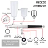 Dual-Action Airbrush Kit with 30PSI High-Pressure Auto Stop Stepless Control Compressor Kit for Painting Model Makeup Nail 3