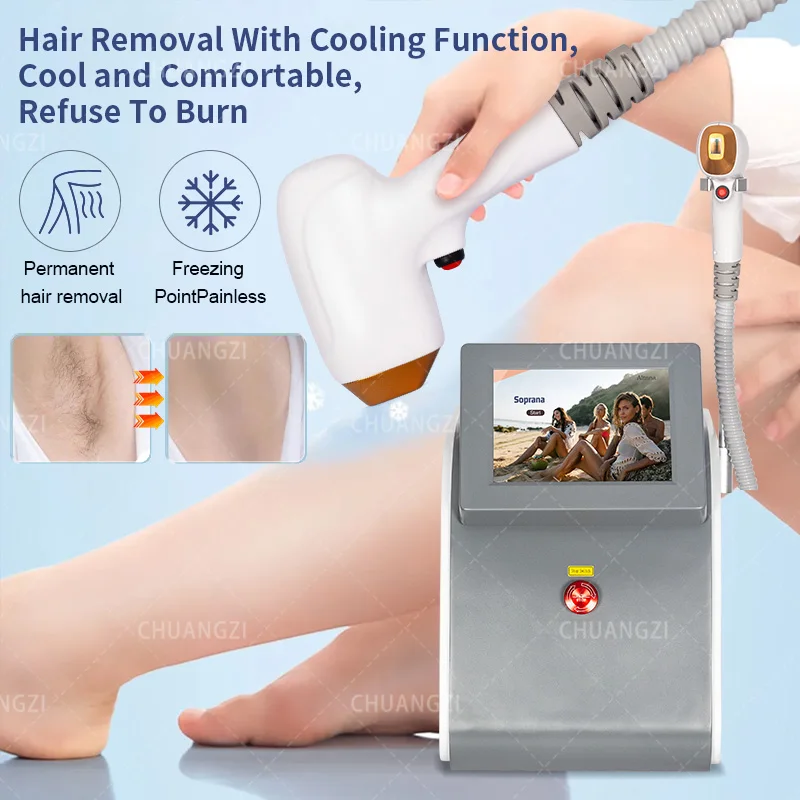 Newest Diode 808 Hair Removal Machine 3500W Painless Professional Laser Ice Platinum Epilator 3 Wave 755nm 808nm 1064nm