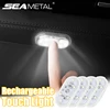 SEAMETAL Mini Touch Light for Car USB Rechargeable Led Light Magnetic Reading Lamp Gentle Illumination for Car Floor Trunk Hood 1