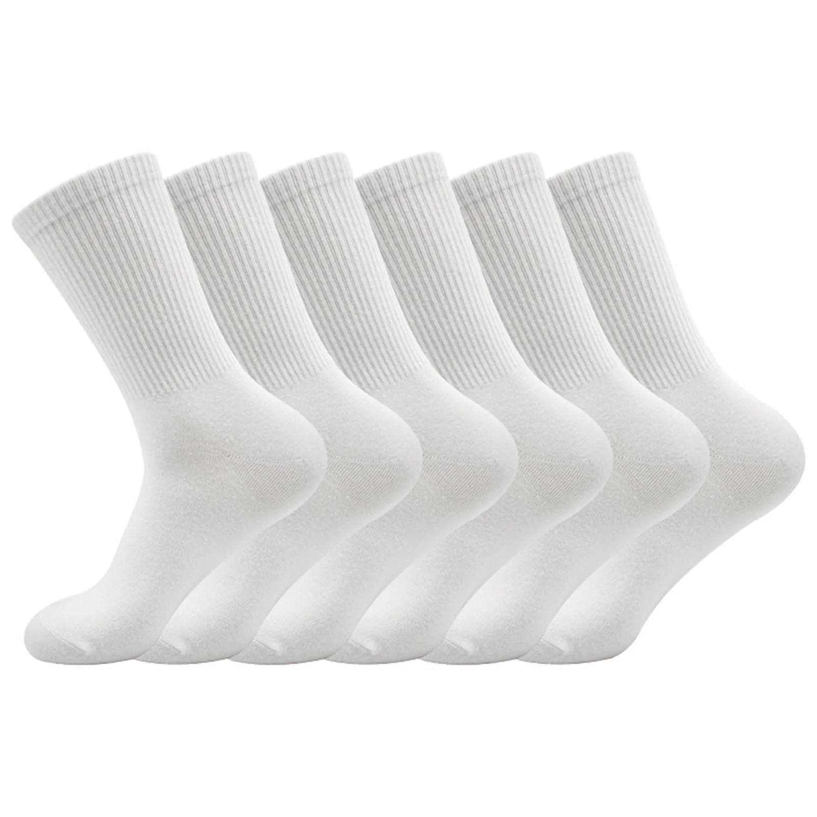 Versatile Soft Cotton Crew Socks - Unisex Casual Calf Collection (3-6 Pack)