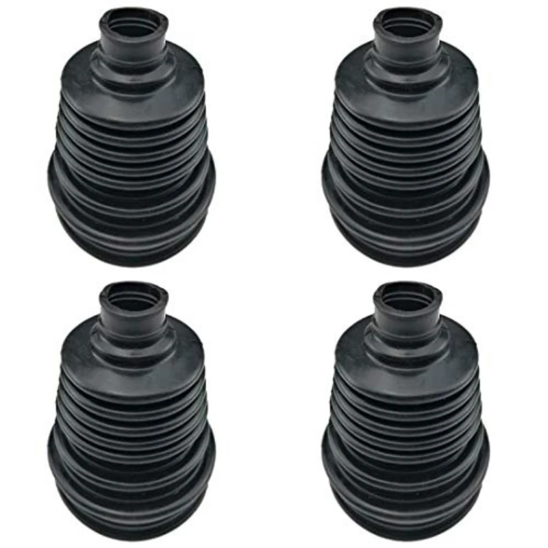 Pack of 4 Pieces Universal Flexible Silicone Constant Velocity CV Joint Boot Rubber 5 inch（125mm） Height Red-no Clamp