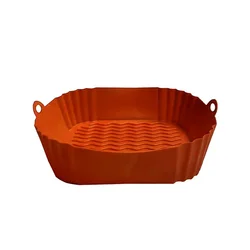 Reusable Silicone Air Fryer Liners - Non - Flammable, Easy - Clean Accessory (Brown)