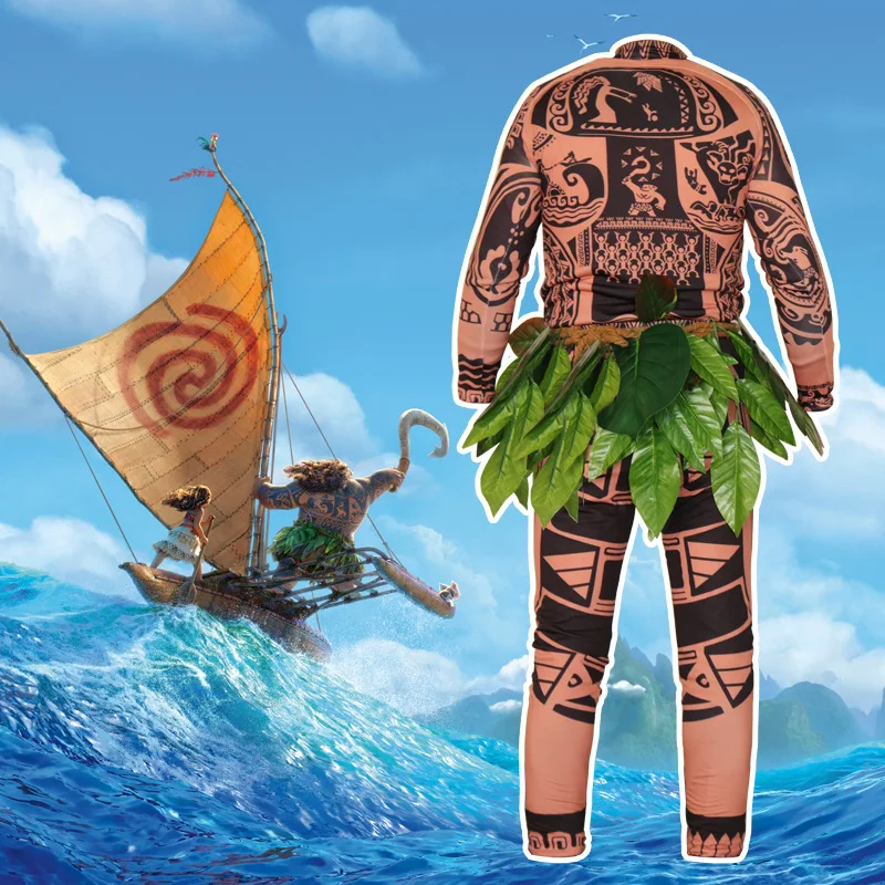 Hot Sale Moana Character Cosplay Tight One-Piece Suits Halloween