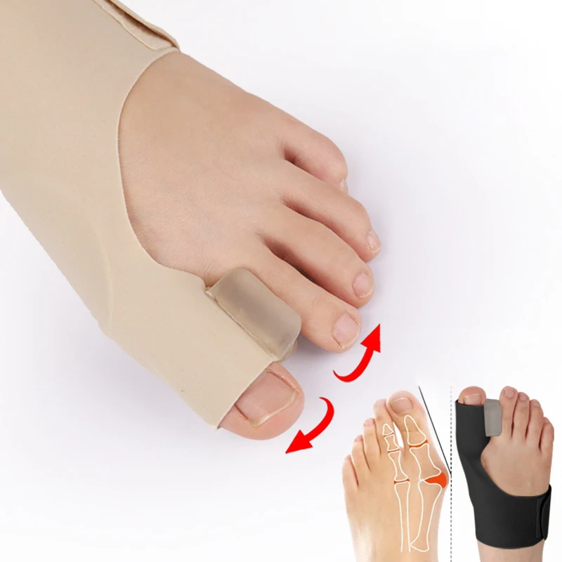 1/2 Pieces Bunion Pain Relief Hallux Valgus Corrector for Women and Men Big Toe Straightener Sleeves