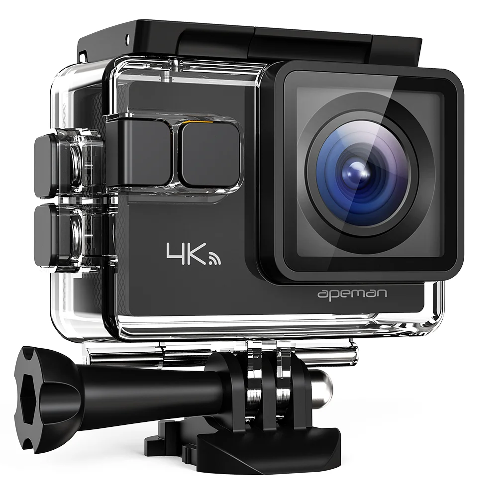 APEMAN 4K 60FPS Action Camera A87,Touch Screen 20MP WiFi EIS 8X Zoom