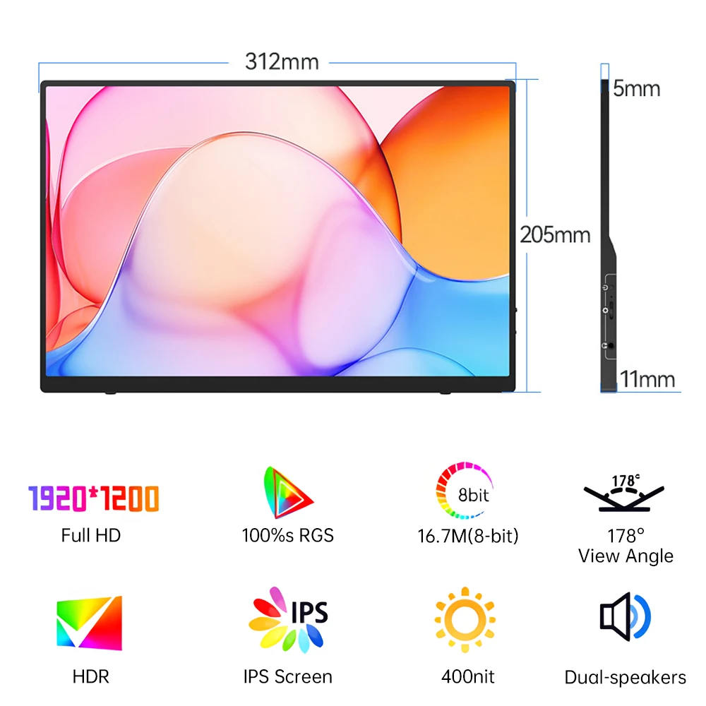 ƮϿ ޴ , HDMI  , Ŀ º,  ° ޴ , 14 ġ, FHD, 1200P, HDR, IPS ũ USB-C