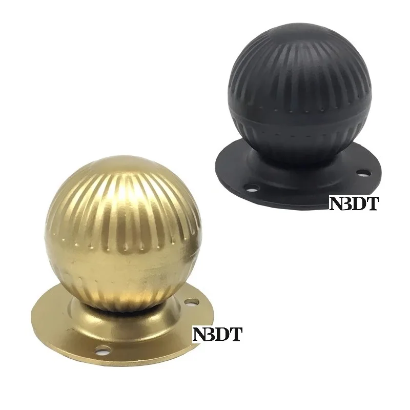 1Piece Round Ball Iron Barn Wooden Door Knob Pull Handle Entry Gate Face Mount Matte Black Gold door knobs