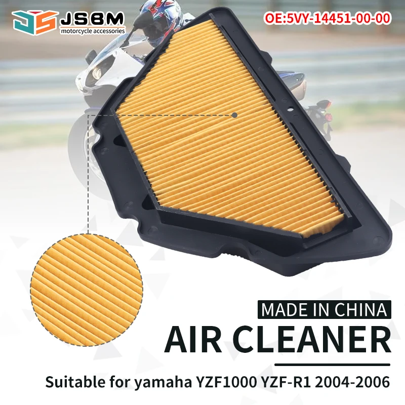 

JSBM Motorcycle Accessories Motor Bike Air Filter Element Intake Cleaner Replacement For YAMAHA R1 YZF-R1 YZFR1 2004 2005 2006