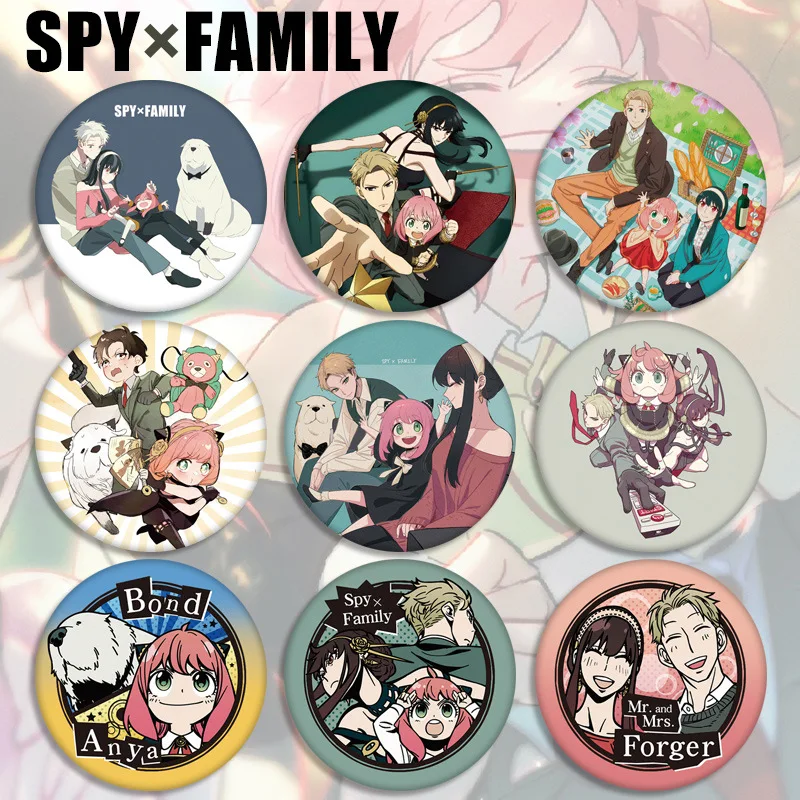 

24 Pieces Anime SPY×FAMILY Brooch Pins Twilight Yor Forger Anya Forger Charm Cosplay Figures Round Badges Lapel Pins Souvenir