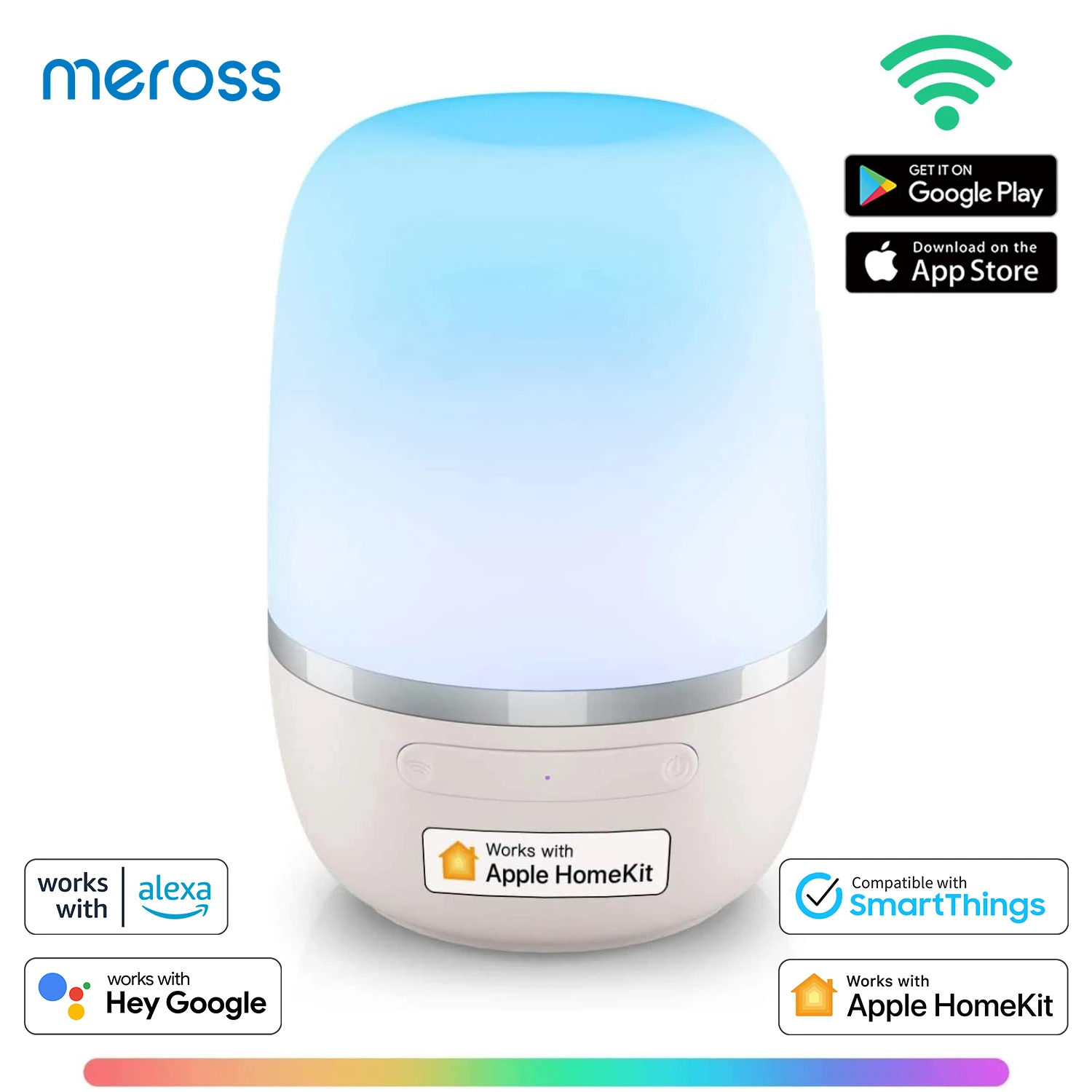 Meross HomeKit Smart Ambient Light,WiFi LED Night Light for Bedroom