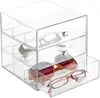"Plastic 3-drawer vanity organizer – 7” x 6.5” x 6.5”, clear" 1