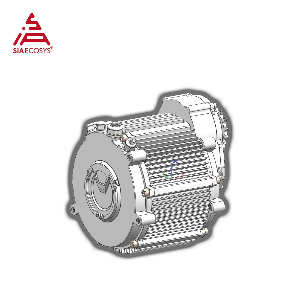 PRE-SALE! New SIA200-50 Peak 26kW 92N.m PMSM Motor with 1:2.5 Gear Ratio IP67 Motor for Electric Motorcycle