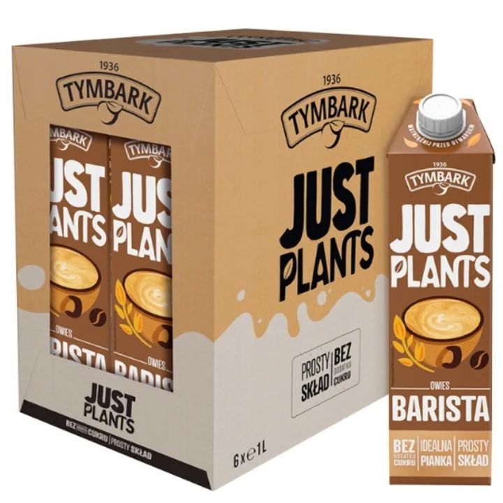 Tymbark Just Plants Owies Barista 1 l x 6 sztuk z Polski za $10.02/ ~40zł