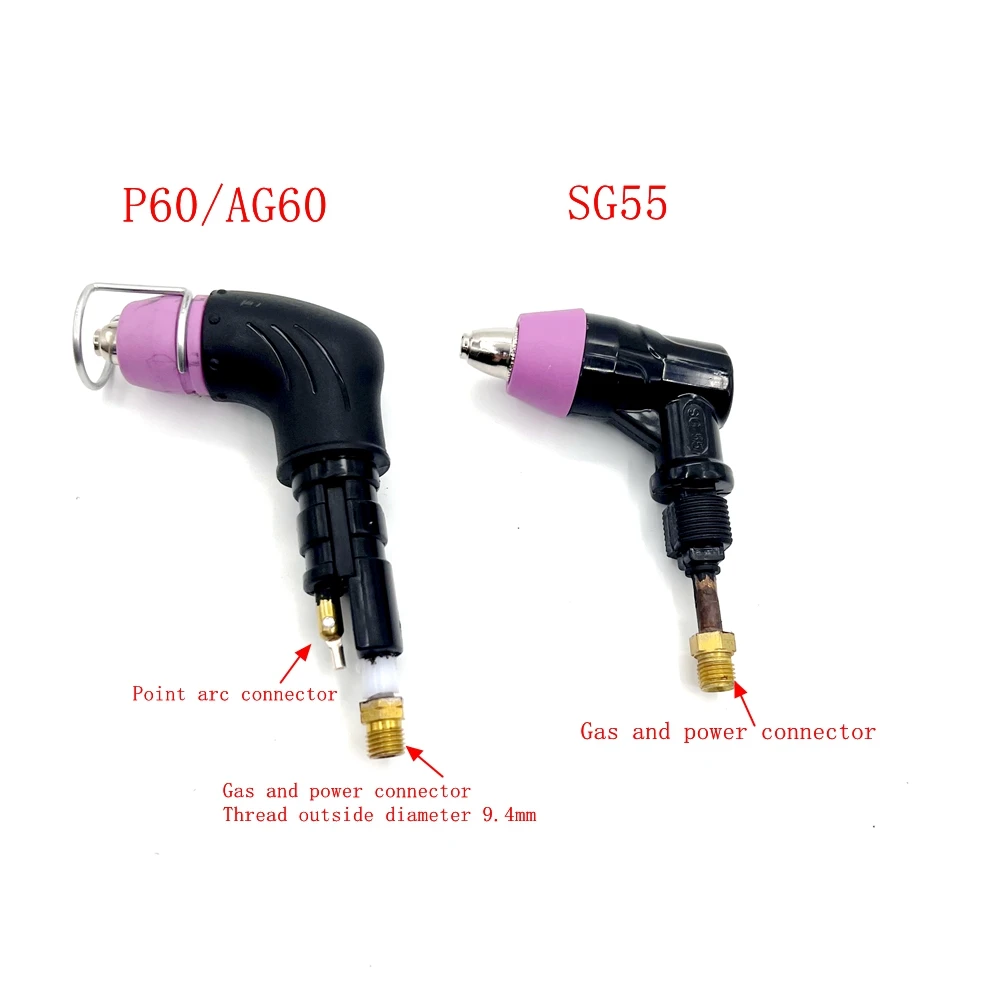 AG60 P60 Torch SG55 Torch Plasma Cutter Gun with/without Pilot Arc Plasma 60A Cutting Plasma Cutting Machine