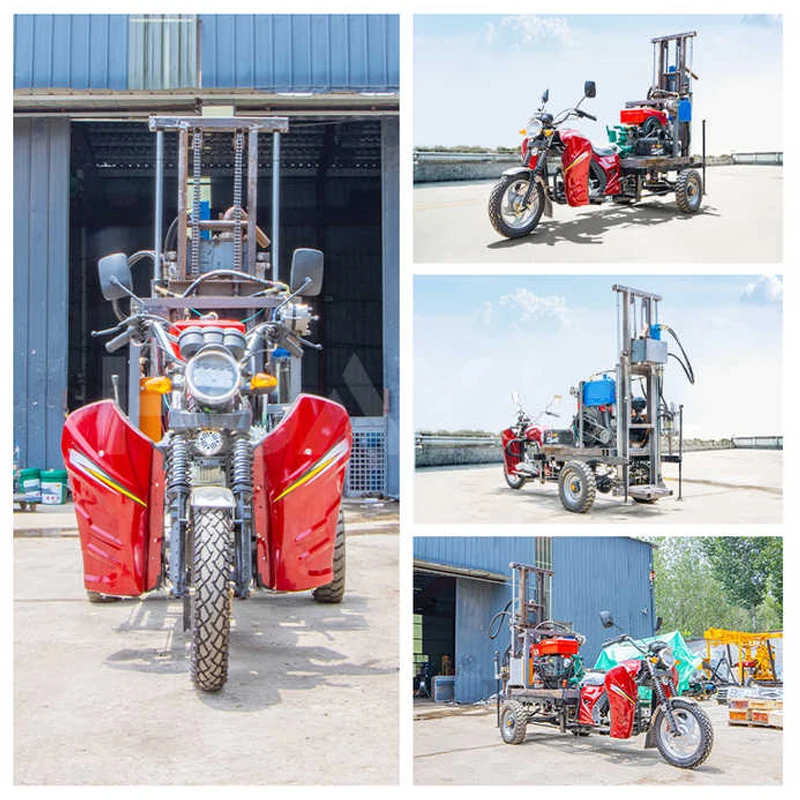 High Performance Water Well Drilling Rig Machine 180M Widely Using  motorcycle modified gasoline  Water Well Drilling Rigs 6