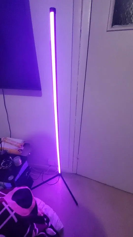 lampe de chevet Lampadaire d'angle sur pied Tuya Smart RGB LED, éclairage d'ambiance pour chambre à coucher, décoration salon nordique pour la maison lampadaire de salon luxe, lampadaire led sur pied, 150cm photo review