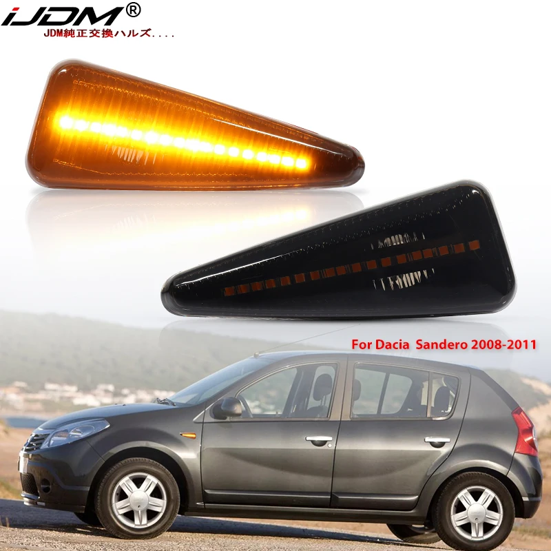 2PCS Dynamic LED Side Marker Light Turn Signal Blinker Lamp for Dacia Logan Sand