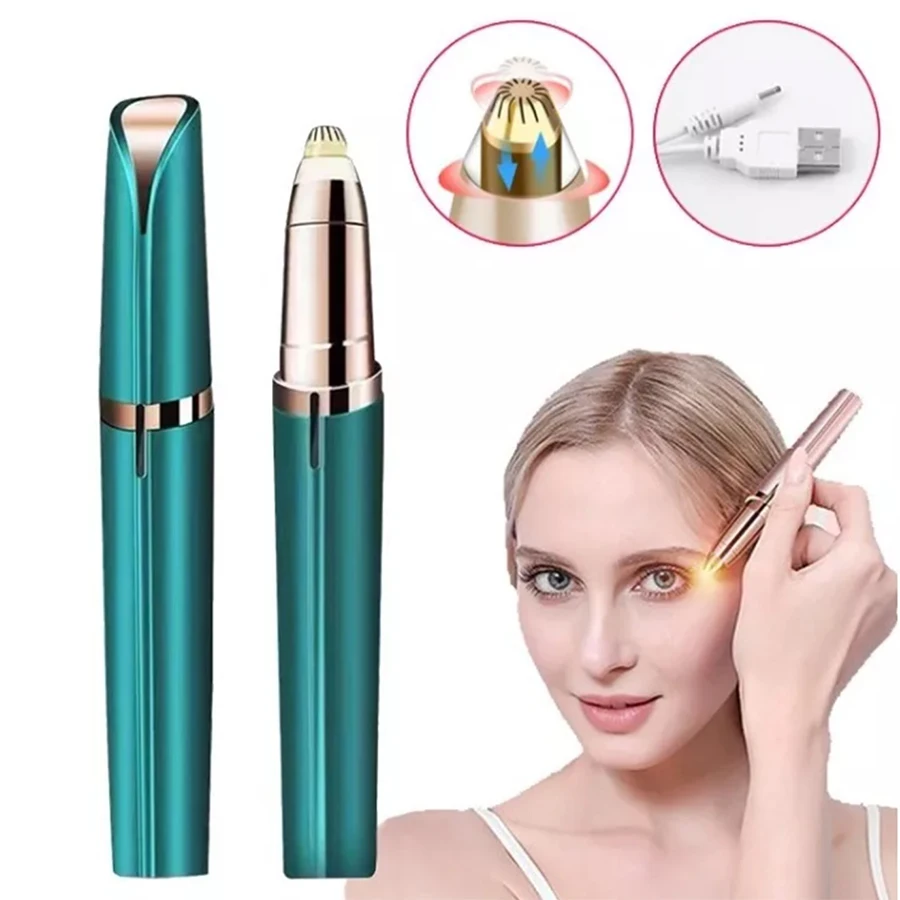 Mini Electric Eyebrow Trimmer, USB Charging Line, Controllable Speed, Easy to Clean