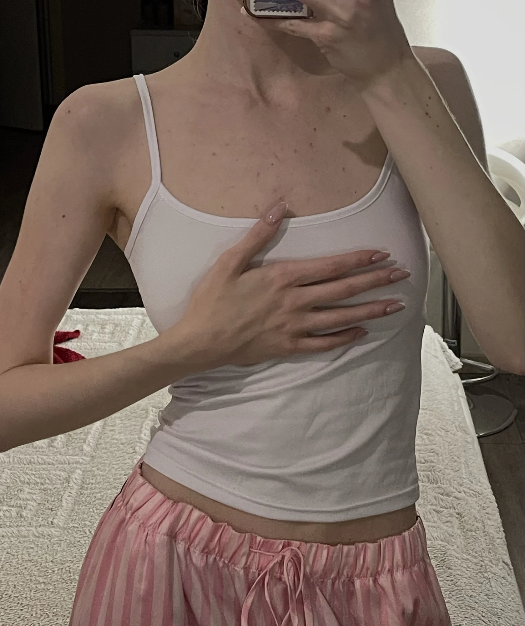 Breathable Cotton Crop Top with Hollow Out Detail - Summer Cami photo review