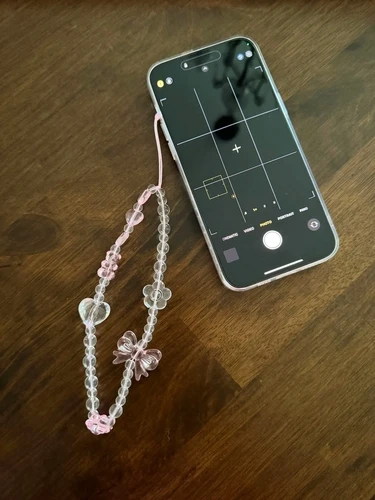 Correa de teléfono con nudo de cadena para mujer, oso Rosa coreano, mariposa, flor, llavero de cordón para teléfono móvil, bolso de niña, colgante de cámara para funda photo review