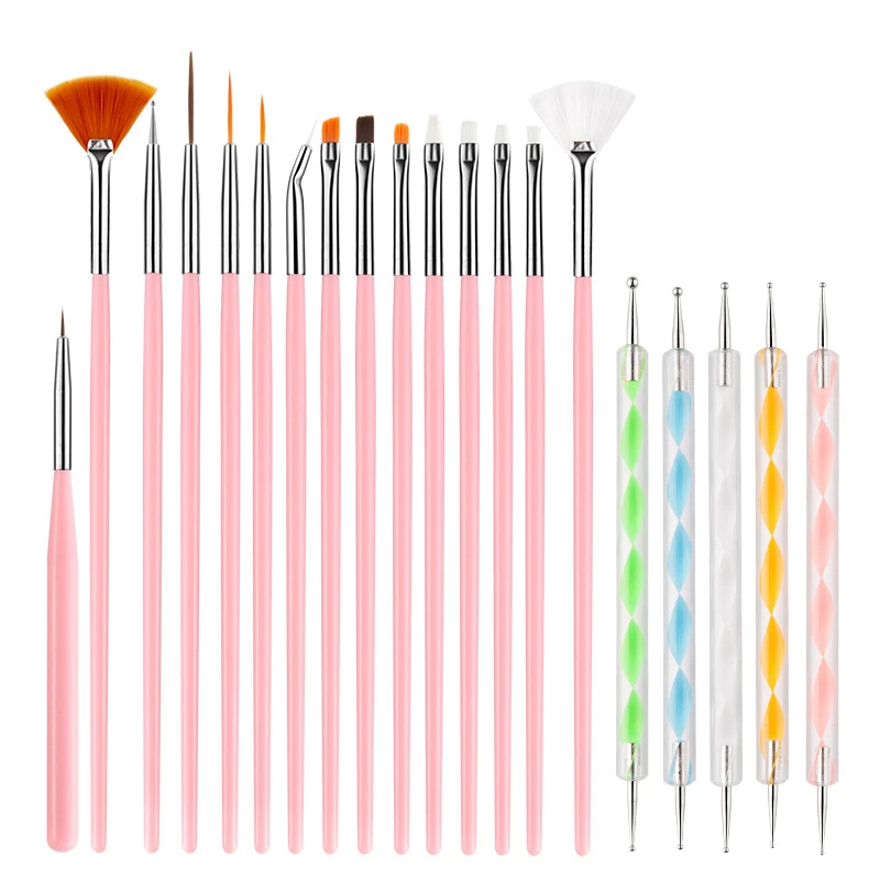 Nail Art Brush Set, Colorful Light Therapy Pen, Dual Tip Drill Pen, Nail Art Tools Pen, Precision Made 5