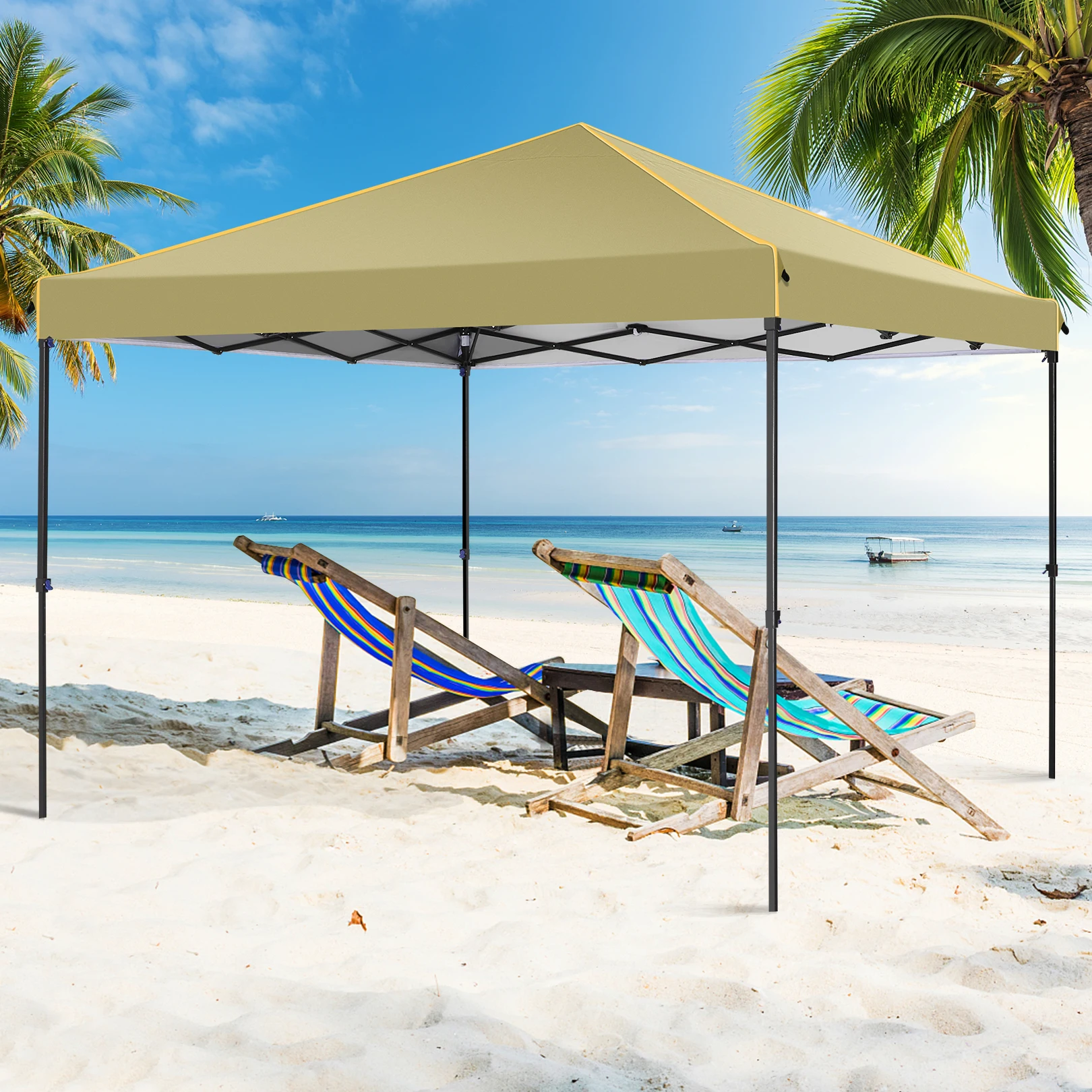 3x3m Pop Up Canopy Tent Folding Gazebo With 4 Sidewall Outdoor Commercial Instant Gazebo Tent For Party Garden Backyard Wedding