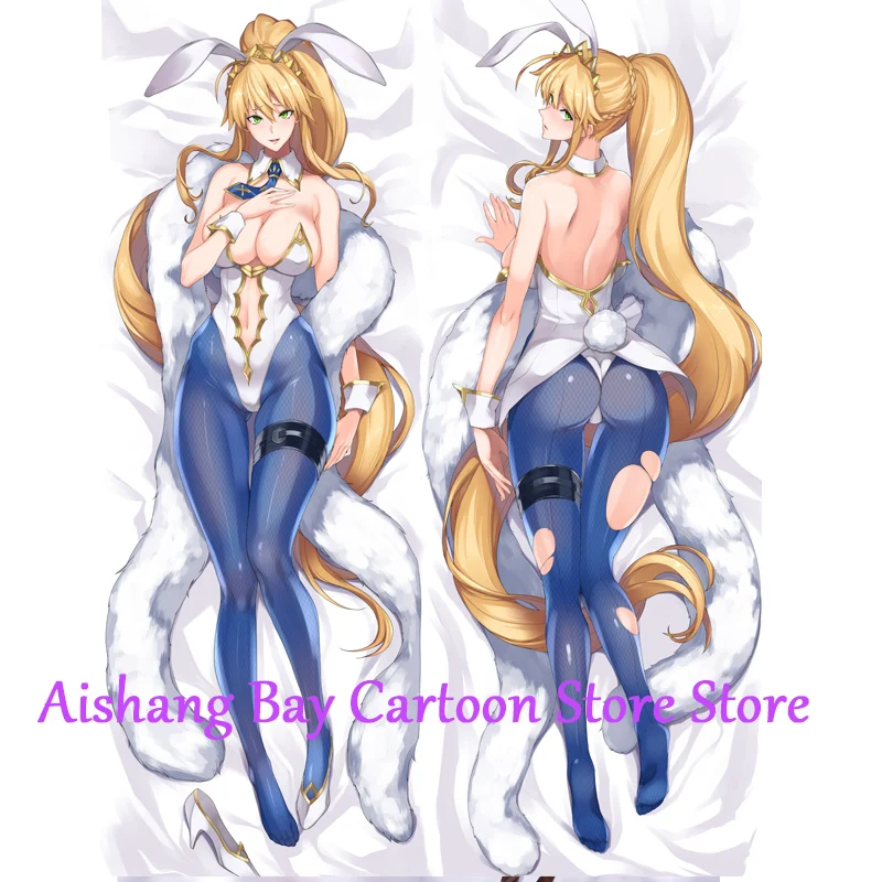 

Dakimakura Anime Pillow Cover Artoria Pendragon Lancer Alter Double Sided Print Life-size Body Decoration