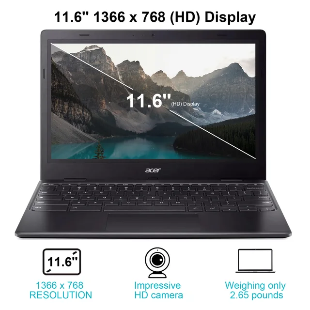 acer 311 Chromebook Laptop, 11.6'' HD Display, 4GB LPDDR4 RAM, 64GB EMMC, Intel N4500, Intel UHD Graphics, 10 Hours Battery Life - Image 4