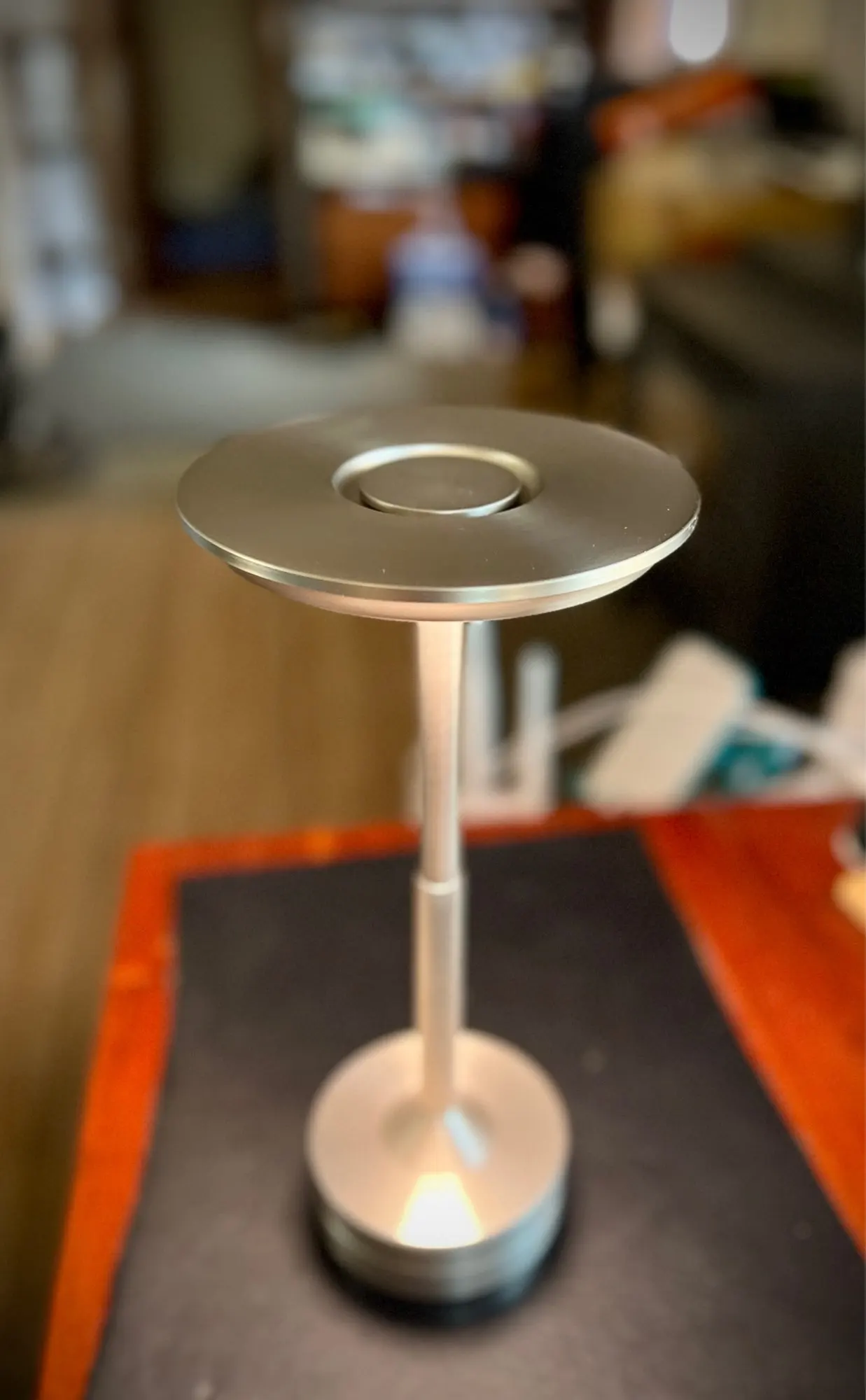 Metallic Cordless Table Lamp Dimmable & Rechargeable Waterproof Desk