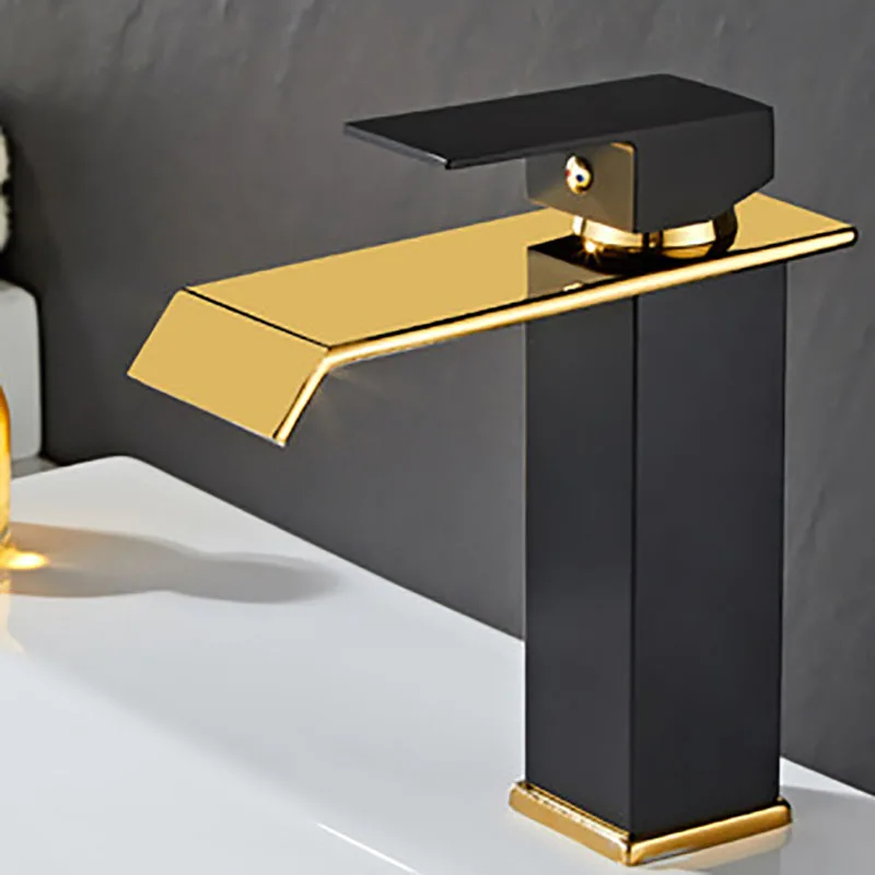 Basin Faucet Bathroom Faucet Countertop Faucet Black Gold Platinum Basin Washbasin Mixer Tap Bathroom Cabinet Bathroom Faucet Square